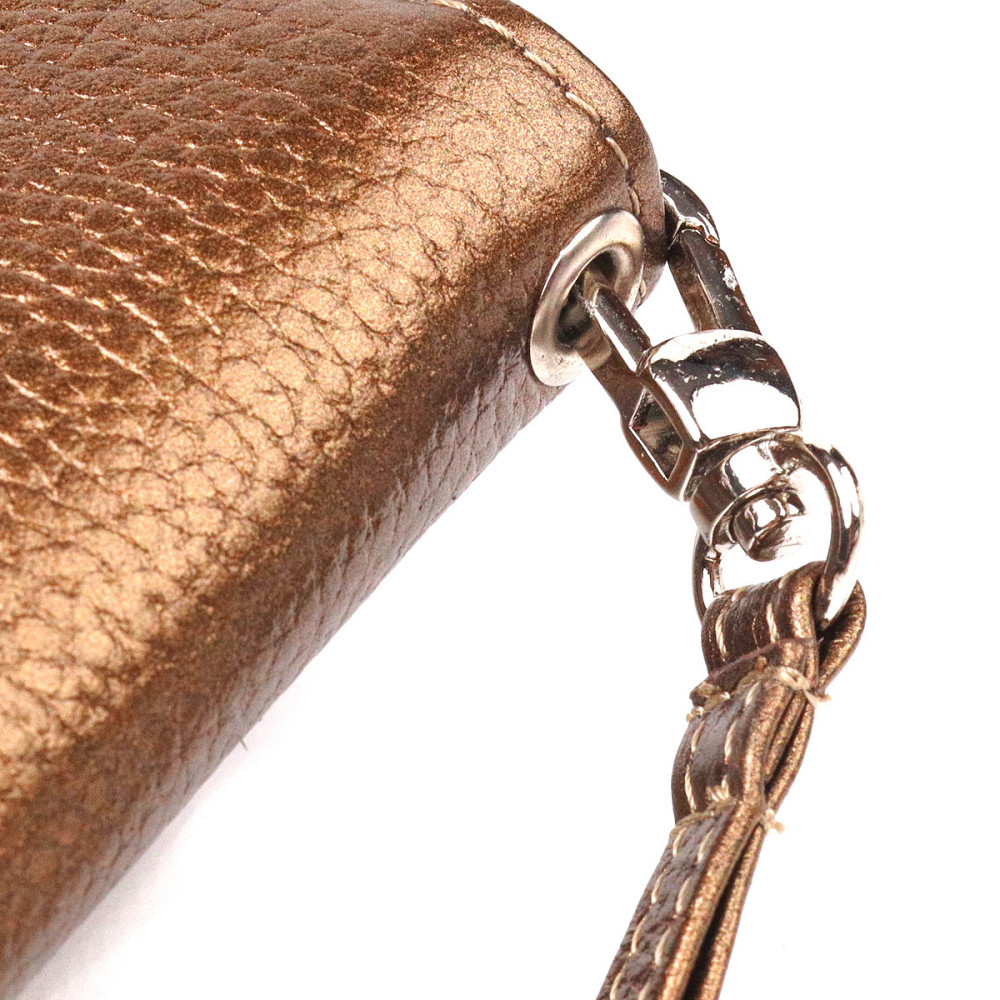 Неповторний гаманець з відливом для жінок з натуральної шкіри CANPELLINI 21614 Коричневий Київ - фото 5