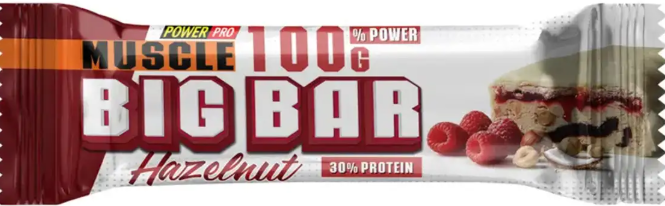 Протеїновий батончик Power Pro Muscle Big Bar 30% 10x100g Фундук Київ - фото 1