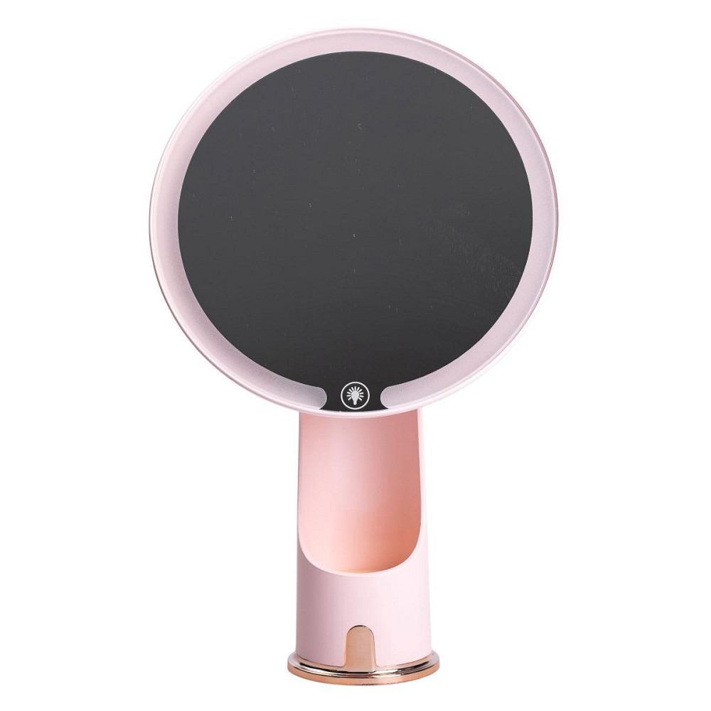 Розовое косметическое зеркало с подсветкой 29 см Киев - изображение 7
