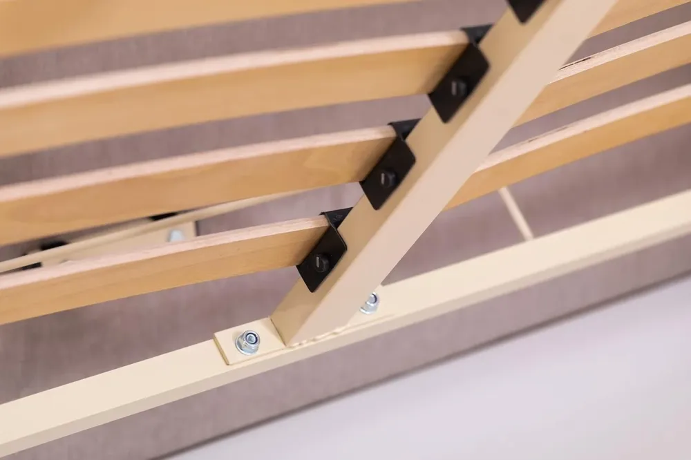 Кровать Двуспальная Monica VIP Wood На ножках 180 x 190 см Lili С дополнительной металлической цельносварной рамой Темно-серый Киев - изображение 5