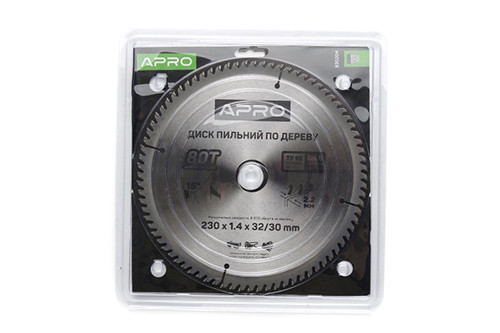 Диск пиляльний для дерева 230х32 (30)х80Т APRO Рівне - фото 1