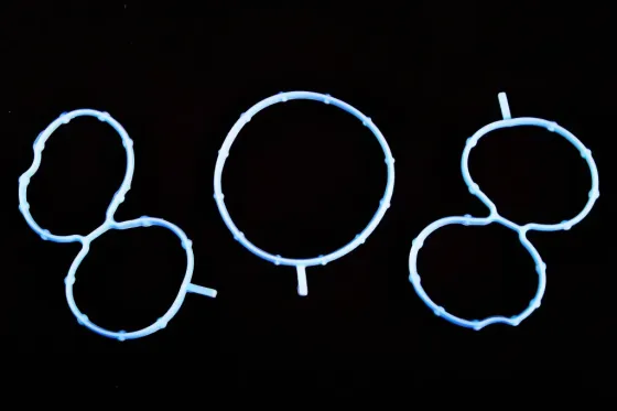 Прокладка коллектора 2190 впускного дрос. заслонки + газового канала Flagmus  8кл. голубая (3 шт.) Винница