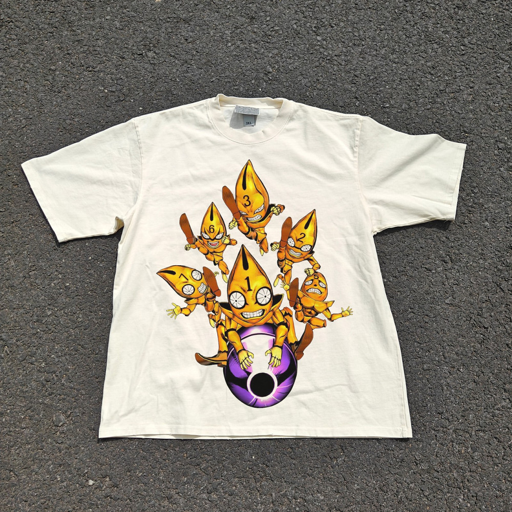 Футболка чоловіча з принтом аніме Аніме Джоджоголден Вінд Секс оверсайз (S/M/L) Черний Дніпро - фото 9