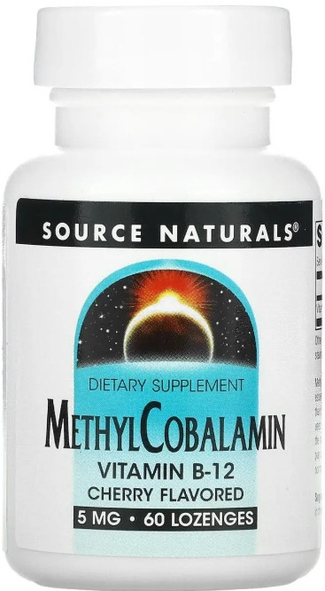 Витамин В12 (метилкобаламин) Source Naturals MethylCobalamin 5 мг 60 таб вишня Киев - изображение 1