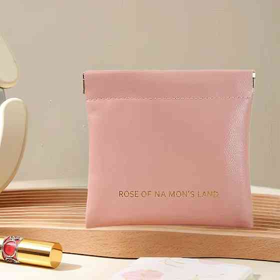 Косметичка для хранения аксессуаров портативная,футляр для мелочей на магнитной клипсе,розовый Каменец-Подольский