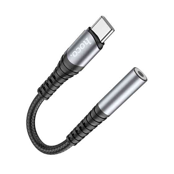 Кабель-перехiдник HOCO LS33 Type-C Digital 3.5 Audio converter Metal Gray Київ