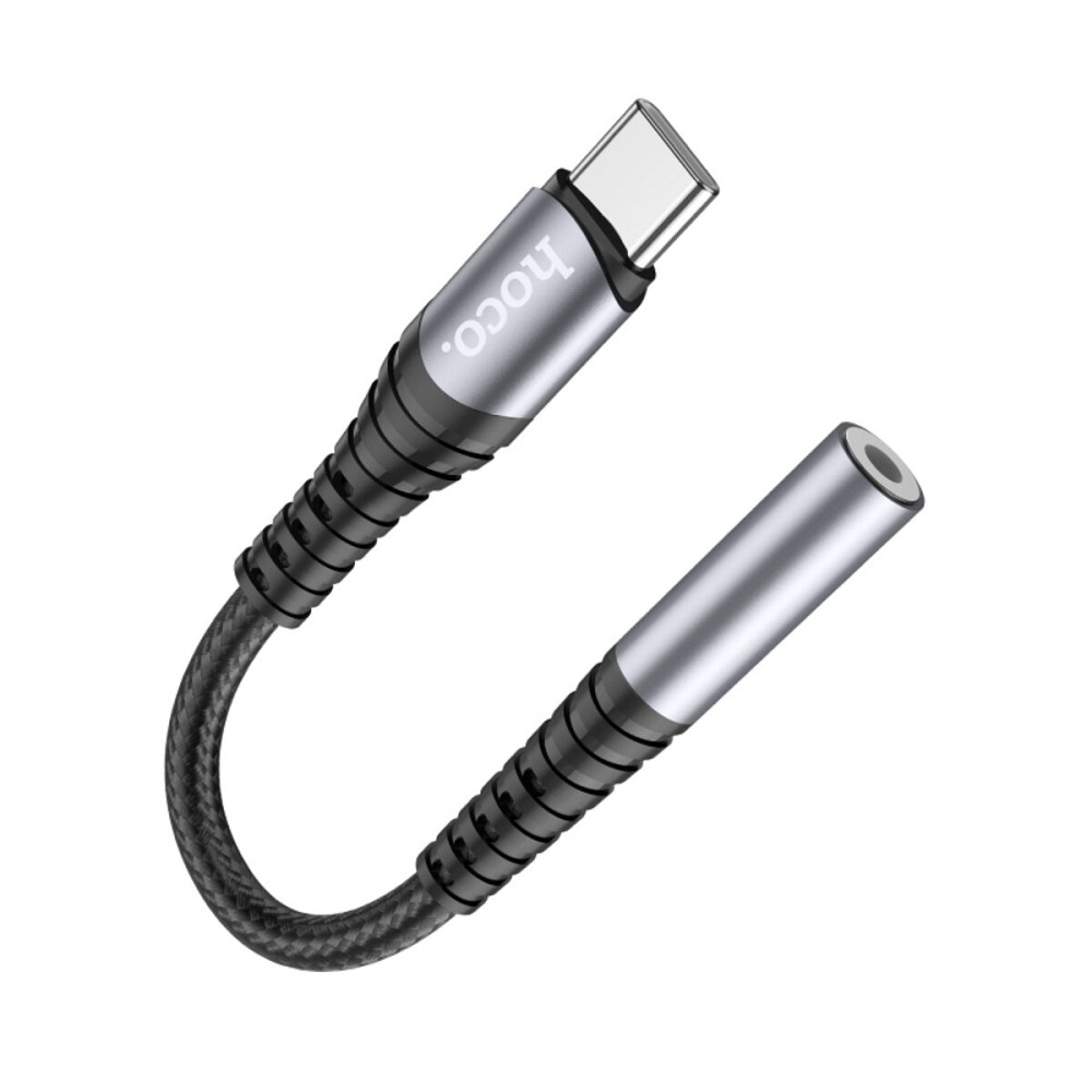 Кабель-перехiдник HOCO LS33 Type-C Digital 3.5 Audio converter Metal Gray Київ - фото 4