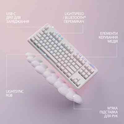Клавіатура Logitech G715 Aurora Wireless Gaming GX Brown Lightspeed/Bluetooth UA Off-White (920-010465) Вінниця
