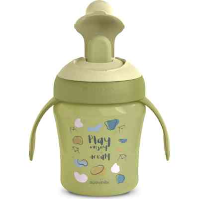 Поильник-непроливайка Suavinex Bear Family чашка с носиком, 200 мл +6 мес. зеленая (402643) Винница