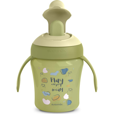 Поильник-непроливайка Suavinex Bear Family чашка с носиком, 200 мл +6 мес. зеленая (402643) Винница - изображение 3