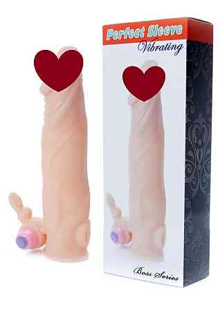 Насадка на пенис с вибростимулятором Perfect Sleeve Vibrating Sex Aura Киев