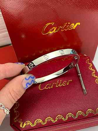 Браслет Cartier, покриття білим золотом AU750 Одеса