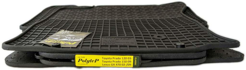 Килимки салону гумові Toyota Land Cruiser Prado 120 03-/150 09-/Lexus GX 470 02-/09-, к-т (4шт.) Київ - фото 1