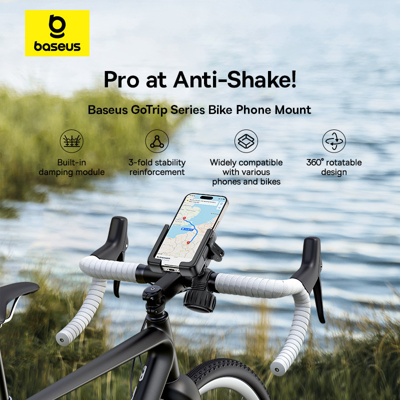 Велодержатель для телефона Baseus GoTrip Series Bike Phone Mount Cluster Black Одесса - изображение 10