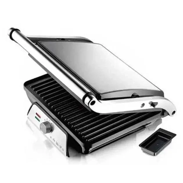 Гриль контактный Domotec/RAF R-2683 2000Вт ребристая плита, антипригарное покрытие, с поддоном для жира Одесса - изображение 5