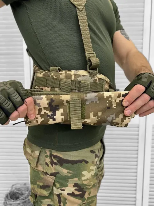 Підсумка для скидання магазинів тактична щільна горловина з утяжкою колір піксель з кріпленням molle Одеса - фото 17