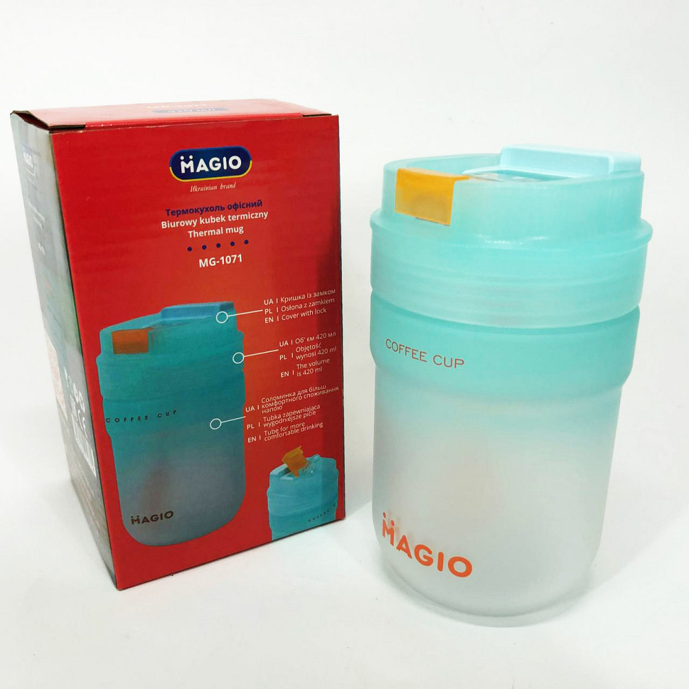 Вакуумный термокружка термос Magio MG-1071 420 мл, Термос для питьевой воды туристический RI-48 Львов - изображение 2