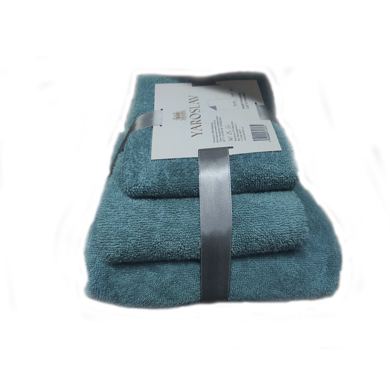 Набір 3шт. махрових рушників аква - 70*140, 50*90, 40*70 Київ - фото 1