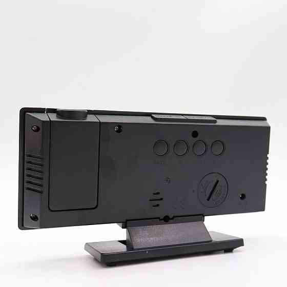 Зеркальные LED часы с проекцией времени, DS-3618LP, Черные / Настольные электронные часы с будильником Киев