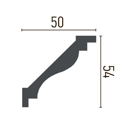 Карниз полиуретановый гладкий Gaudi Decor P 212 Днепр