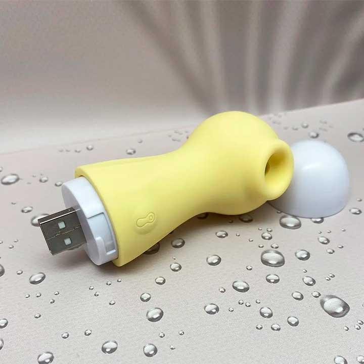 Клиторальный вакуумный вибратор Wo-sex Lilo (вуманайзер) USB - Лимонный – Вибраторы Винница - изображение 2