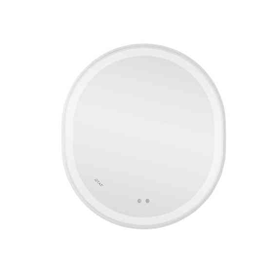 Дзеркало настінне овальне сенсорне Qtap Gemini 800х700 з LED-підсвіткою Touch, з антизапотіванням із диммером Харків