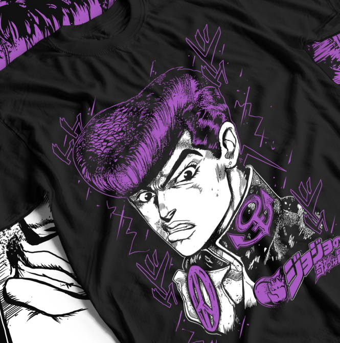 Футболка аниме Джосуке Кира Джоджо С оверсайз (S/M/L) Черний AnimeJ0661 Днепр - изображение 1