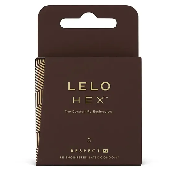 Презервативи LELO HEX Condoms Respect XL 3 Pack, тонкі та суперміцні, збільшений розмір Львів