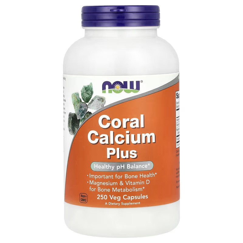 Кораловий кальцій плюс NOW Coral Calcium Plus, 250 Veg Capsules Луцьк - фото 1