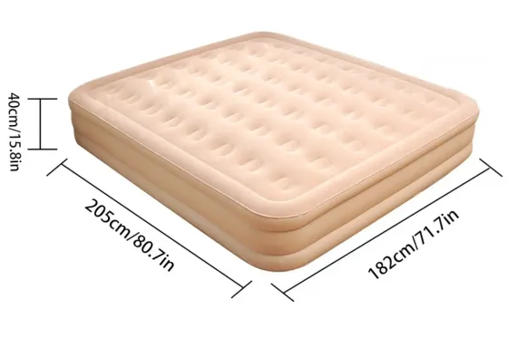 Надувной двухспальный матрас JR-5063 (200*180*40см) с аккумуляторным насосом типа Type-C Коломия
