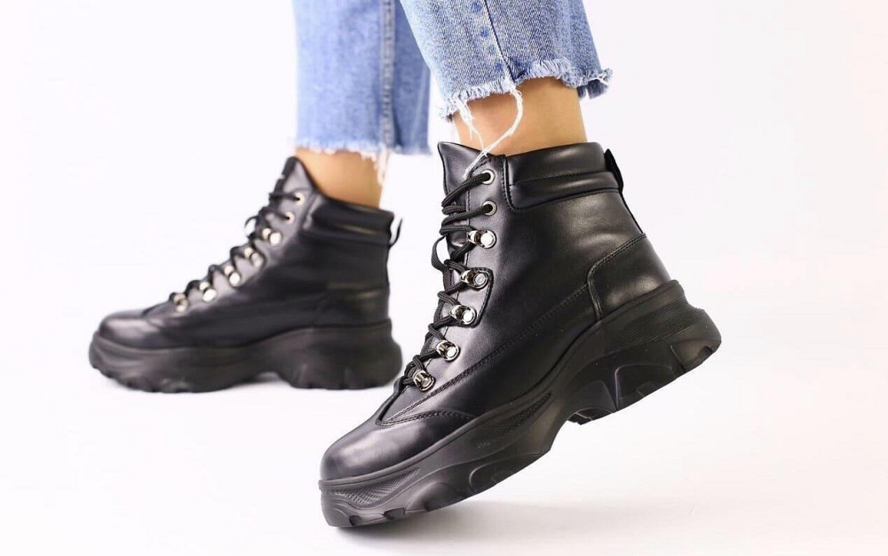 Без бренда Черевики жіночі RONE чорні натуральна шкіра зимові 37р.-24см. 39р.-25см (SONY-1 2837 Коломыя - изображение 3