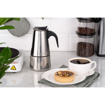 Гейзерная кофеварка Ardesto Gemini Apulia 4 чашки (AR0804SS) Винница - изображение 5