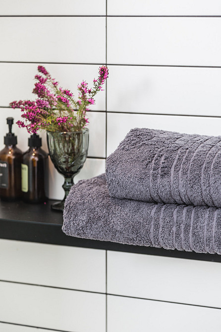 Ecotton Рушник махровий Ecotton 70х140 см високої щільності 550 г/м² сірий Antracite 1 шт. Коломыя - изображение 4