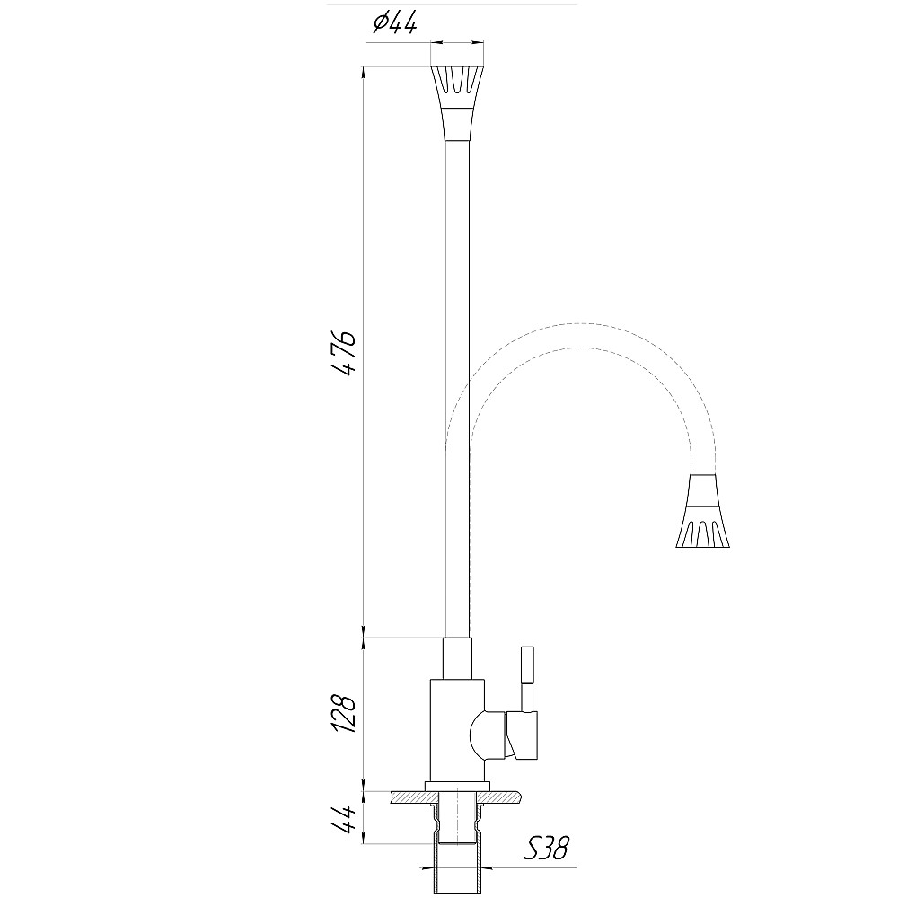 Змішувач для кухні Globus Lux ALPEN SBT1-203SA-BB-B01 Тернополь - изображение 6