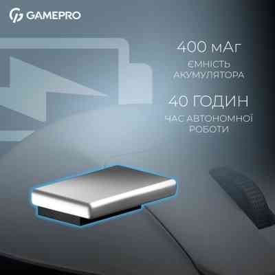 Мишка GamePro Asgard Surt Wireless/Bluetooth/USB White (GM017W) Вінниця