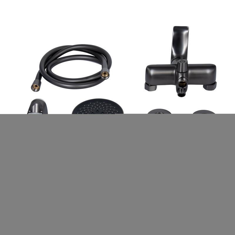 Змішувач для ванни Qtap Vlasta New з душовим гарнітуром QTVLA260GMB45645 графіт Київ - фото 8