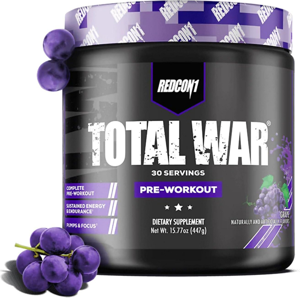 Передтренувальний комплекс Redcon1 Total War PREWORKOUT 447 г, Grape Луцьк - фото 1