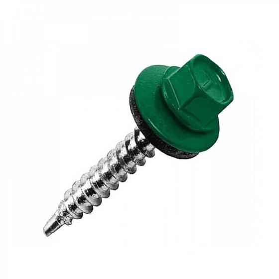 Покрівельний саморіз 4,8*35 RAL 6005 із свердлом по дереву (пач. 50 шт.) зелений Харків
