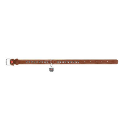 Ошейник для животных WAUDOG Soft с QR паспортом металлические украшения XS коричневый (7195) Винница - изображение 7