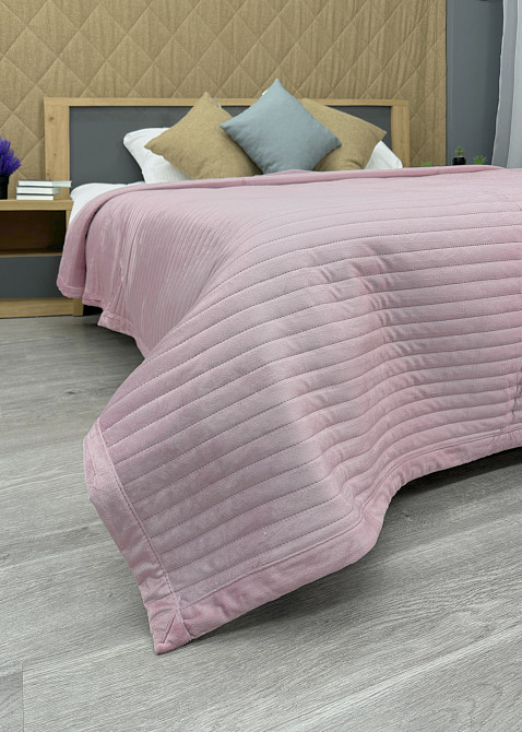 Покривало велюрове Кing Size 220х240 см колір ліловий (85-211) Київ - фото 6