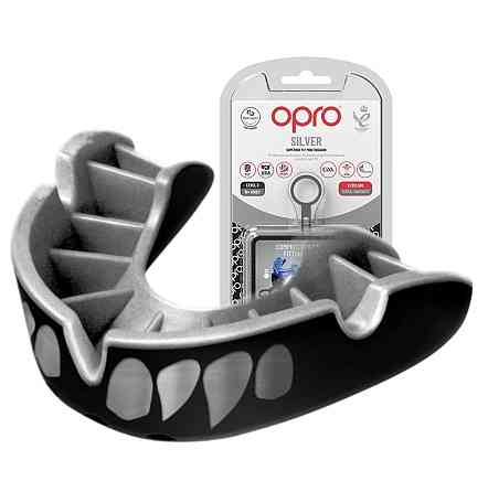 Капа OPRO Silver доросла (вік 11+) Silver Jaws (art.102502012) Кам'янське