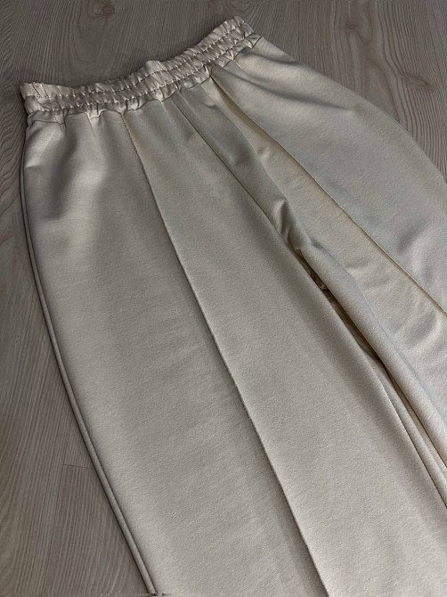 Брюки женские MY CITY 8286 палаццо-клеш с высокой посадкой молочные, молочний, L Киев - изображение 2