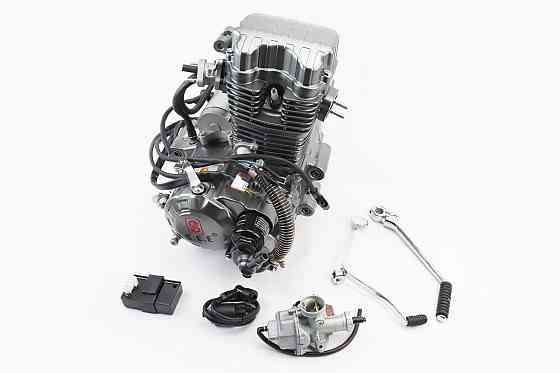 Двигун мотоциклетний в зборі CGT-250cc (водяне охолодження) + карбюратор, комутатор, котушка запалювання, тип 2 Київ