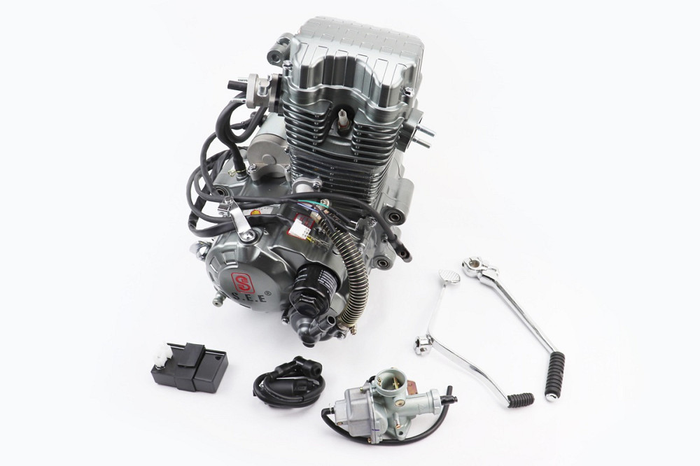 Двигун мотоциклетний в зборі CGT-250cc (водяне охолодження) + карбюратор, комутатор, котушка запалювання, тип 2 Киев - изображение 1