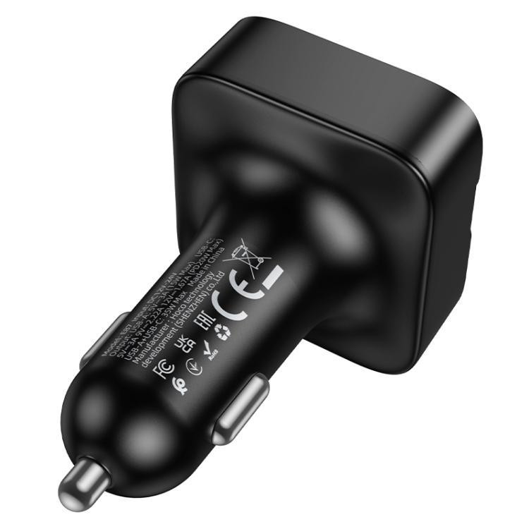 Автомобильное зарядное устройство с FM-модулятором HOCO E87 Delta 35W(1A1C) car BT FM transmitter Одесса - изображение 5