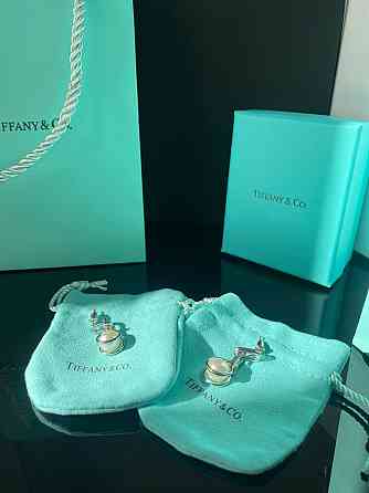 Tiffany Тиффани серьги с жемчугом, посеребрение, упакованы в мешочек Одесса
