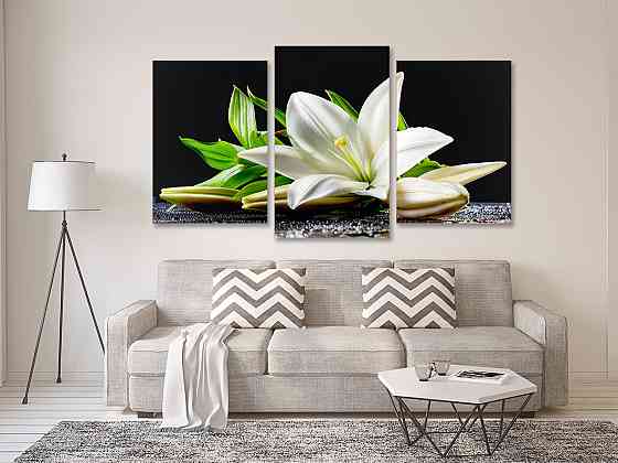 Модульная картина в гостиную / спальню  Біла Лілія Art-646_3 Киев