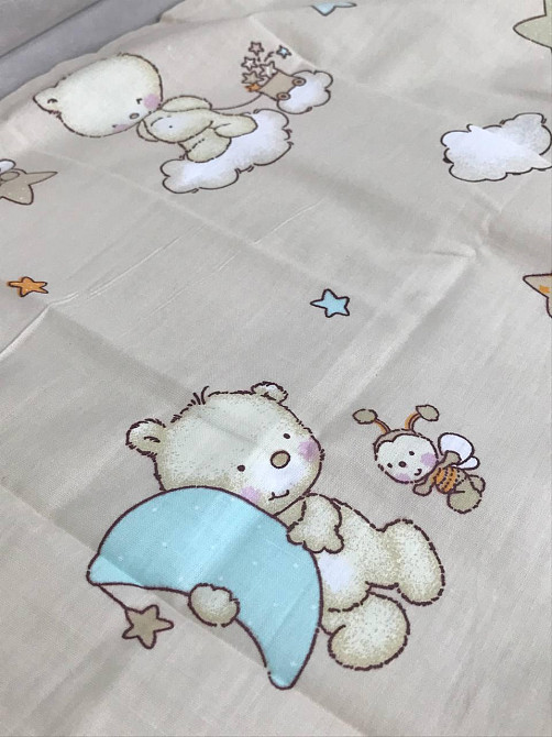 Наволочка Ecotton 40х60 натуральна із бавовни сіра полоса із зірками Коломия - фото 6