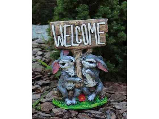 Садовая фигурка гипс 37*19см Зайцы Welcome ТМ KULBAKA Киев