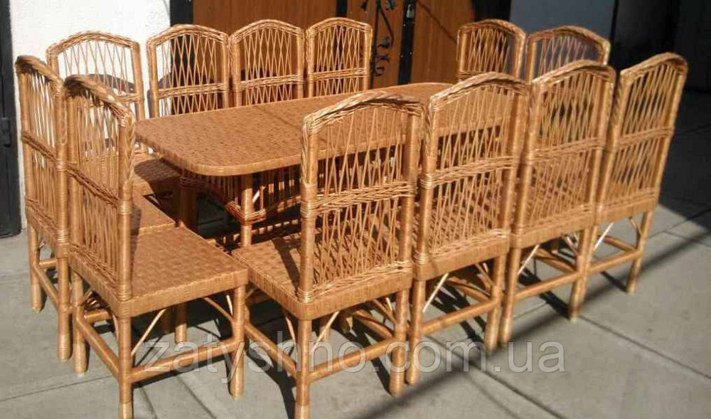 Плетені меблі для їдальні Київ - фото 3